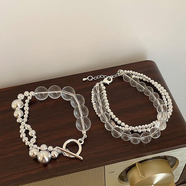 Panda Dama-Beaded Layered Bracelet