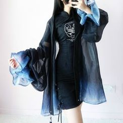AKANYA - Gradient Light Jacket / Elbow-Sleeve Top / Short-Sleeve Mini Qipao Dress AKANYA - Gradient Light Jacket / Elbow-Sleeve Top / Short-Sleeve Mini Qipao Dress