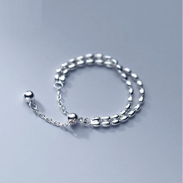 A-ROCH-Bead Sterling Silver Layered Ring
