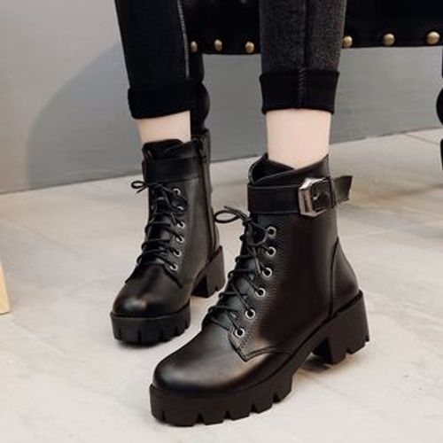 Ankle boots 2024 thick heel