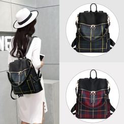 Beloved Bags - Plaid Lightweight Backpack