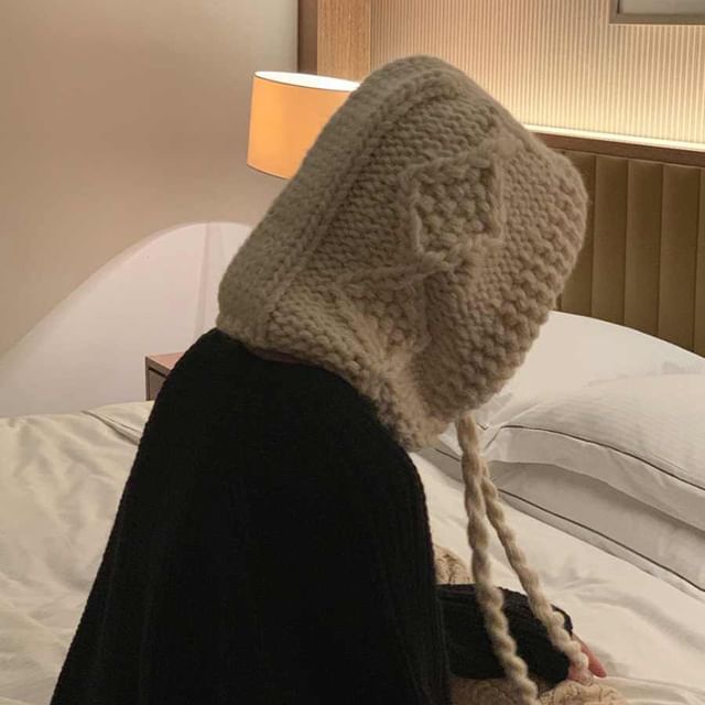 Sparktage-Plain Knit Balaclava