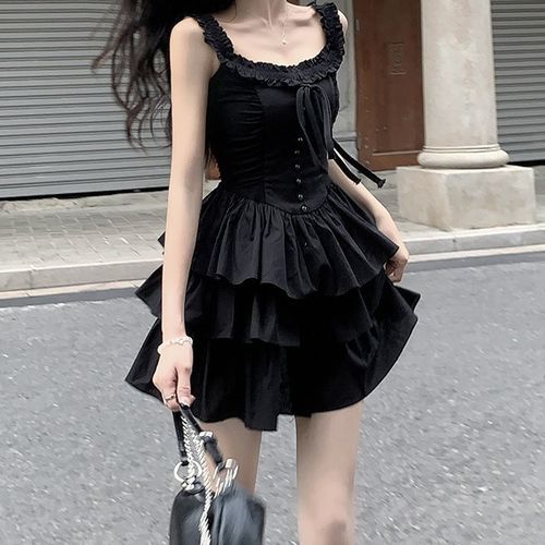 elegant midi dress formal Hnewly DRESS TO IMPRESS Korean Black Mini Blazer Dress Women Elegant V –  hnewly main image 1