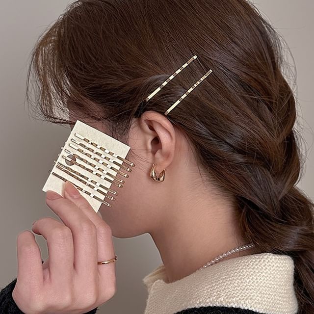 Rodiv-Set of 10 Metal Bobby Pin
