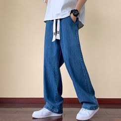 Giuliana - Mid Rise Sunflower Print Wide-Leg Jeans