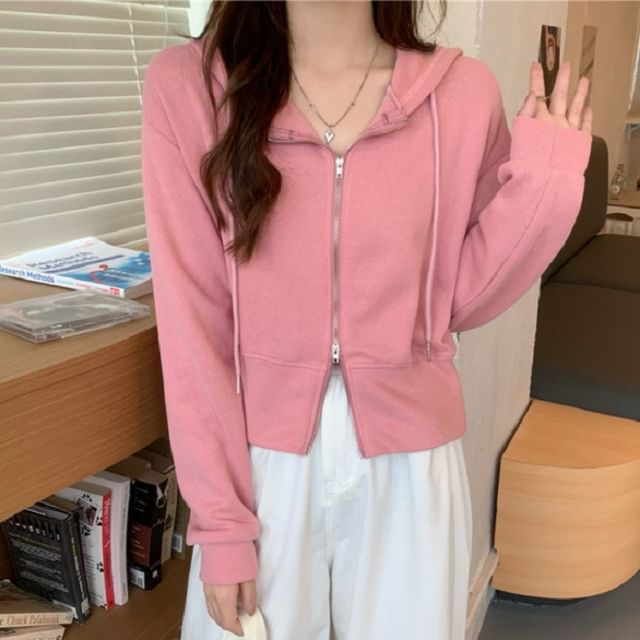 Cloud Nine-Plain Zip Hoodie