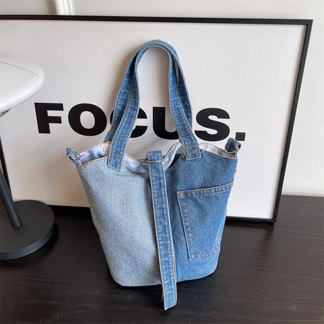 Denim Booty Bucket Bag – Run & Follow