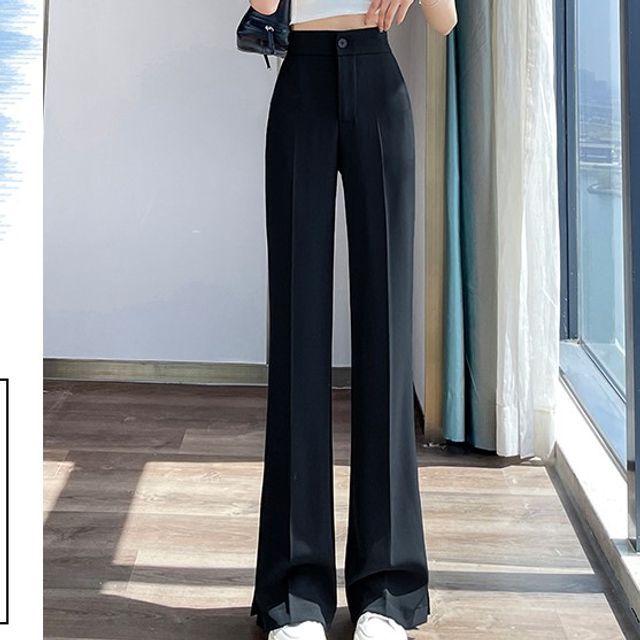 Vintage Wide Leg Pants Women Elastic Waist Button Ankle-Length Pants  Oversized Loose Spring Mom Pant Stretch Trousers Skirt 3XL - AliExpress