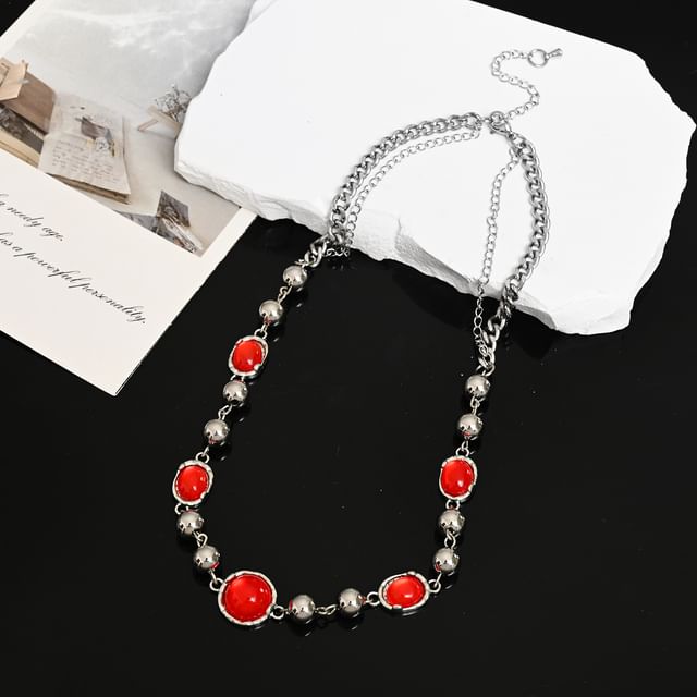 Lilafey-Crystal Beaded Choker