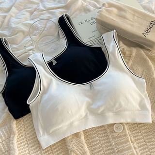Dshe Contrast Trim Sports Bra Top Sale