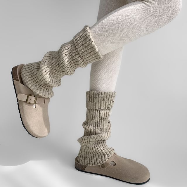 Desperim-Plain Knit Leg Warmer