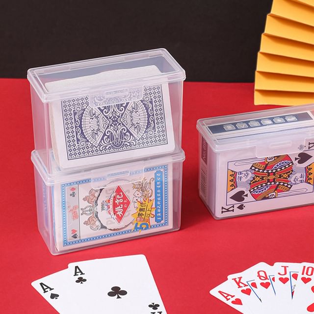 NEJA-Transparent Plastic Poker Card Storage Box Various Designs