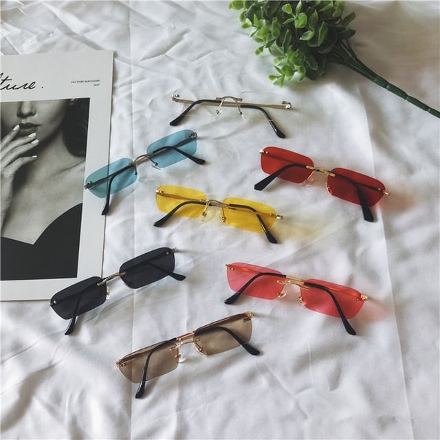 Aisyi-Frameless Rectangle Sunglasses