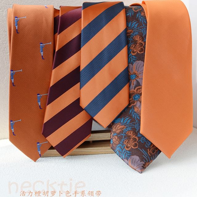 Prodigy-Plain Jacquard Striped Neck Tie Various Designs