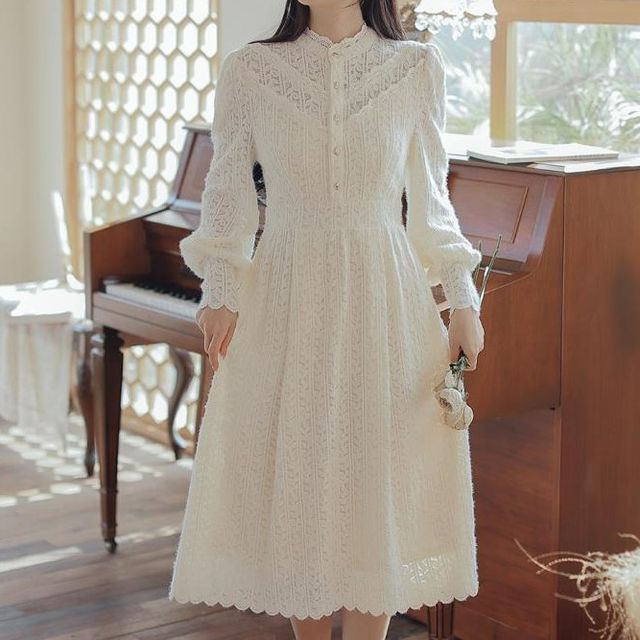 long sleeve lace gown dresses A-Line Long Sleeves Embroidered Lace V-Neck Long Mother Of The Bride Dress  CDCD233C