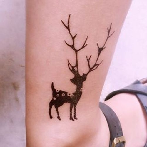 Buy Majestic Deer Tattoo Deer Temporary Tattoo / Cervidae Tattoo / Black Deer  Tattoo / Dotwork Deer Tattoo / Animal Tattoo / Antlers Tattoo Online in  India - Etsy
