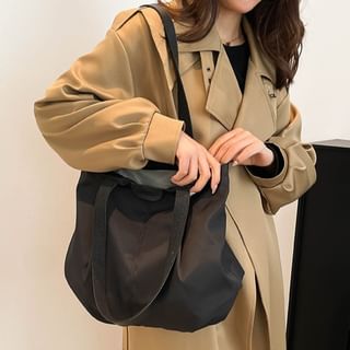 NewTown-Plain Nylon Tote Bag