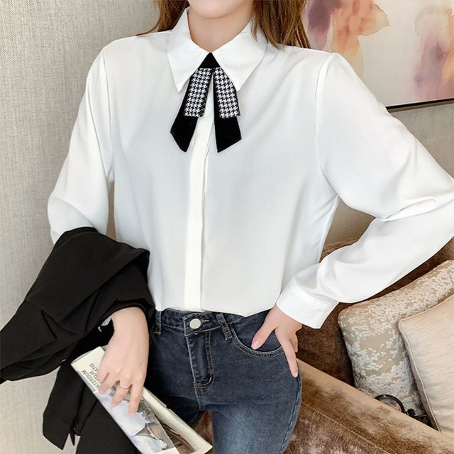 Everose-Tie-Neck Shirt