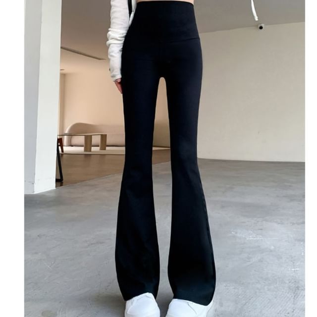 Lexama High Waist Plain Bootcut Pants (Various Designs) YesStyle