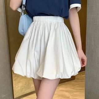 Sisyphi-High Waist Plain Harem Shorts