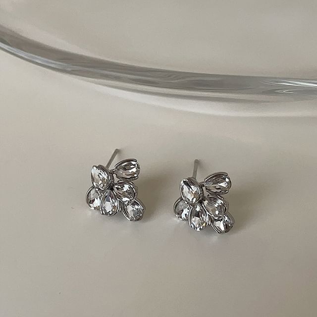 Panda Dama-925 Sterling Silver Rhinestone Drop Earring