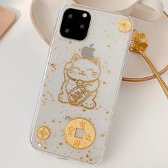 Aion - Gold Leaf Cat Print Clear Phone Case - iPhone 12 Mini / 12 / 12 Pro / 12 Pro Max / 11 / 11 Pro / 11 Pro Max / X / XS / XR / XS Max / 8 / 8 Plus / 7 / 7 Plus / 6 / 6S / 6 Plus / 6S Plus Aion - Gold Leaf Cat Print Clear Phone Case - iPhone 12 Mini / 12 / 12 Pro / 12 Pro Max / 11 / 11 Pro / 11 Pro Max / X / XS / XR / XS Max / 8 / 8 Plus / 7 / 7 Plus / 6 / 6S / 6 Plus / 6S Plus