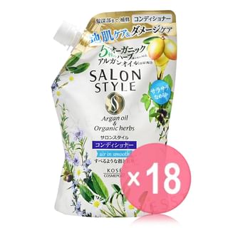 Kose - Salon Style Argan Oil & Organic Herbs Conditioner Air In Smooth (x18) (Bulk Box)