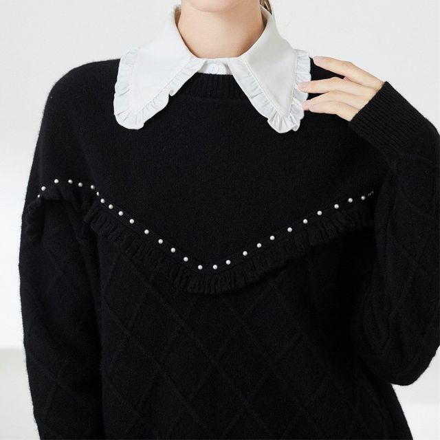 MIOW-Ruffle Trim Decorative Collar