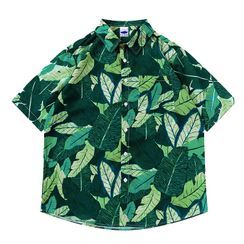 Milioner - Short-Sleeve Leaf Print Shirt