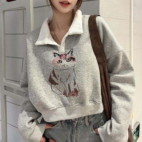 Magimomo - Printed Sweatshirt, YesStyle