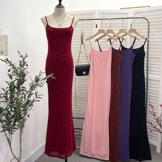 strapless open back dress Red Straight Across Neckline Satin Long Prom Dress with High Slit main image 0