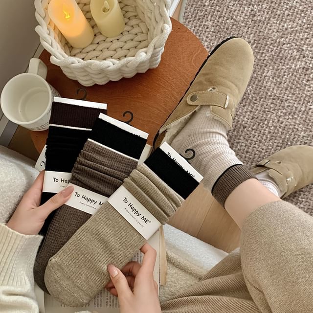 Epoch-Two Tone Ribbed Socks