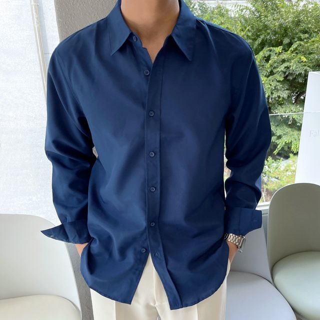 MRCYC-Long-Sleeve Plain Shirt