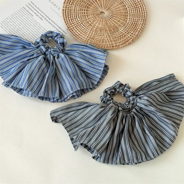enthice-Striped Layered Scrunchie