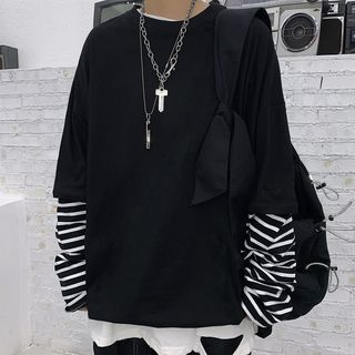 Striped Long-Sleeve Oversized 