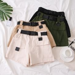 Babique - Cargo Shorts with Nylon Buckle Belt Babique - Cargo Shorts with Nylon Buckle Belt