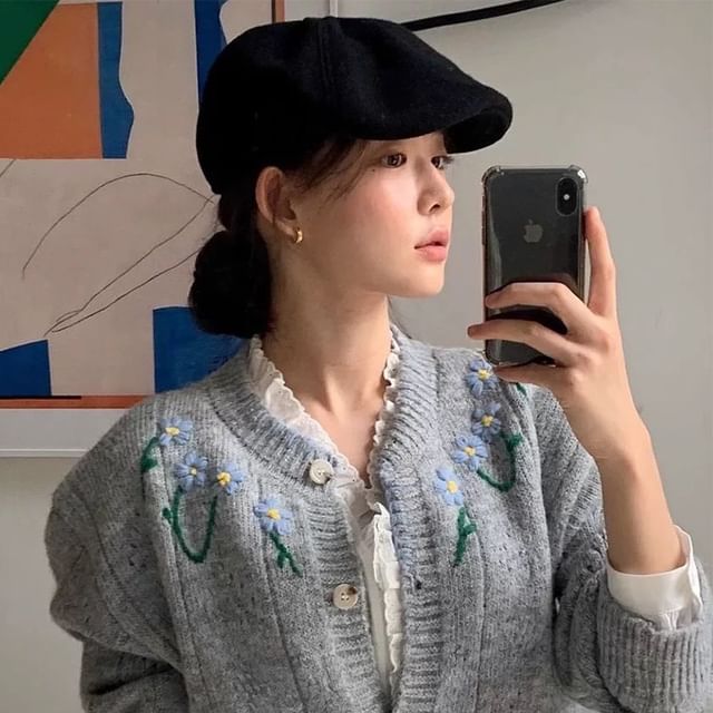 Sparktage-Plain Newsboy Cap
