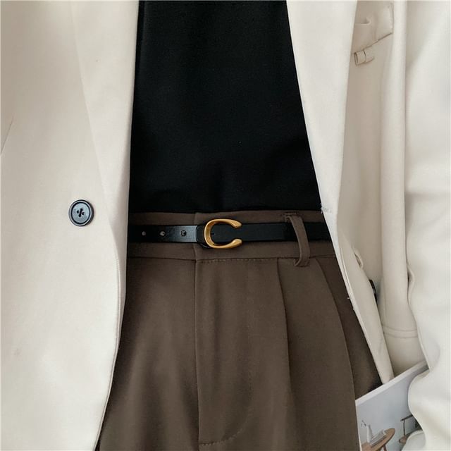 Lunashore-Genuine-Leather Slim Belt