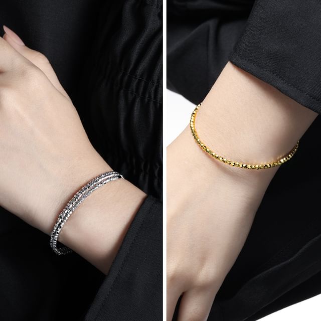 Phoenoa-925 Sterling Silver Beaded Bracelet