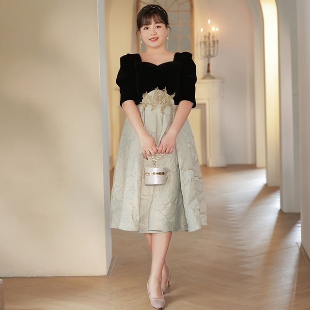 ruffle long formal dress MNM Couture N0566 Two Tone Mermaid Fit Long Evening Dress main image 0