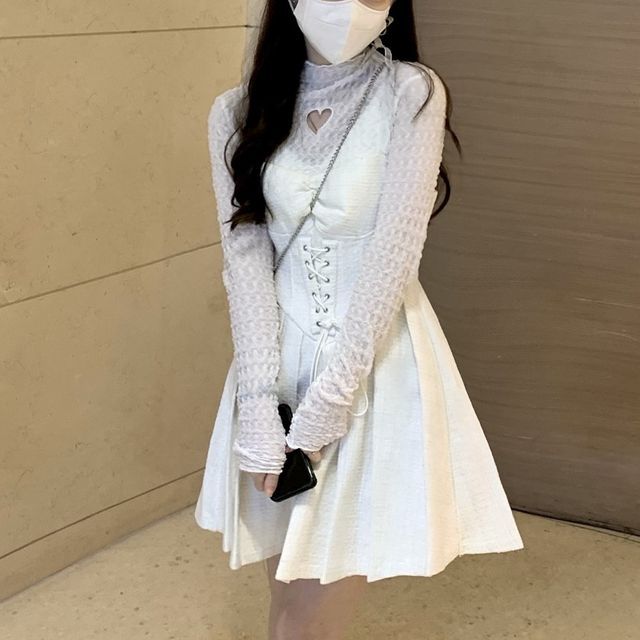 knee length dresses for ladies ACDC RAG Lace Overall Dress  cucurucu