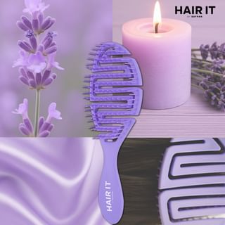 Hair It - Flexi Relax Hairbrush Purple Lavender
