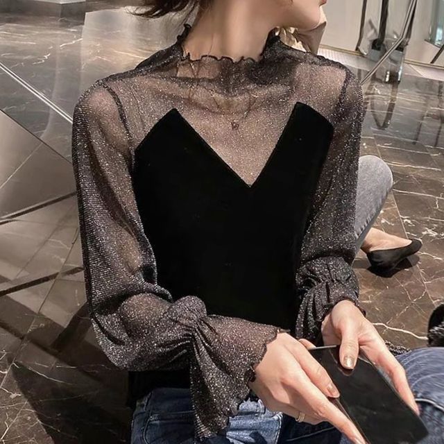 Everose-Glitter Blouse