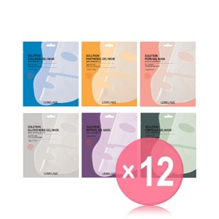 LEBELAGE - Solution Gel Mask - 6 Types (x12) (Bulk Box)
