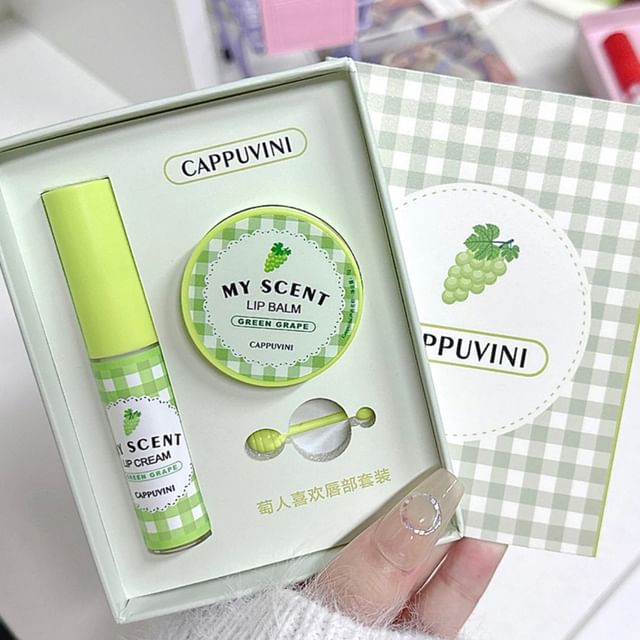 Cappuvini - Fruit Flavored Lip Cream & Lip Mask Set - 2 Types | YesStyle