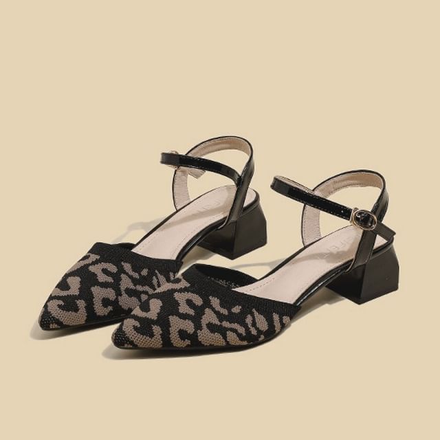 FRAISO-Pointed Chunky Heel Sandals