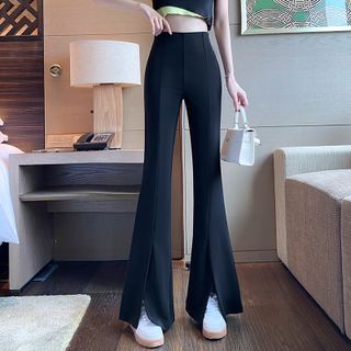 High-Waist Flared Dress Pants