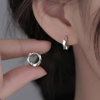 Parskletie-925 Sterling Silver Geometry Huggie Earring