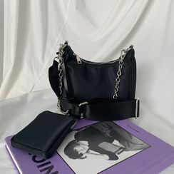 DABAGIRL - Zipped Fabric Cross Bag & Pouch DABAGIRL - Zipped Fabric Cross Bag & Pouch