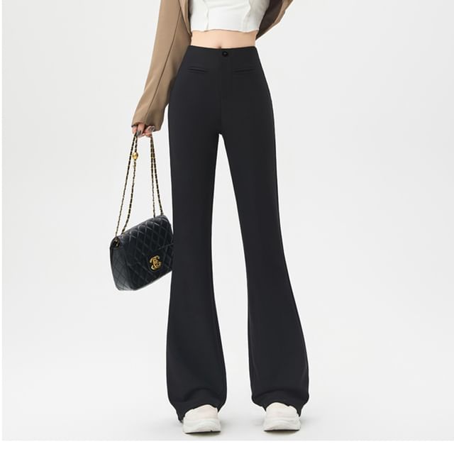 Everose-Mid Rise Plain Bootcut Pants